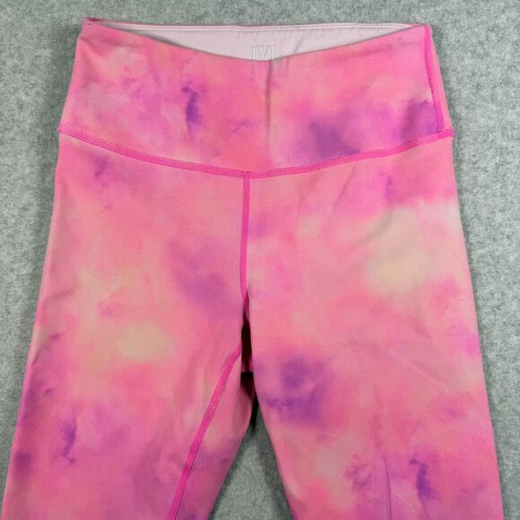 IVL Collective Pink Tie Dye Watercolor Leggings Ombre Colorful Compression Sz 6 - Picture 3 of 5